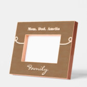 Nom de famille Cadre photo en bois personnalisé (Gauche)