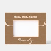 Nom de famille Cadre photo en bois personnalisé (Recto)