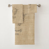 Nom de famille de la ferme rustique monogramme (En situation)