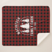Nom de famille du cabine Red Black Buffalo Plaid (Devant (Horizontal))