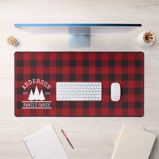 Nom de famille du cabine Red Buffalo Plaid (Bureau 1)