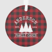 Nom de famille du cabine Red Buffalo Plaid (dos)