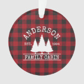Nom de famille du cabine Red Buffalo Plaid (devant)