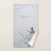 Nom de famille du papillon lunaire Personnalisé (Serviette à main)