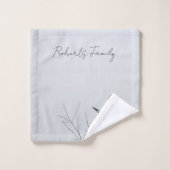 Nom de famille du papillon lunaire Personnalisé (Gant de toilette)