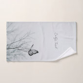 Nom de famille du papillon lunaire Personnalisé (Serviette à main)