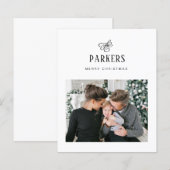 Nom de famille élégant | Carte de budget photo de  (Devant / Derrière)