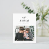 Nom de famille élégant | Carte de budget photo de  (Debout devant)