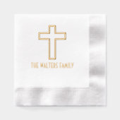 Nom de famille élégant et simple croix (Recto)