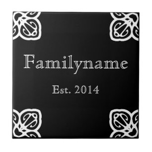 Nom de famille - Espagnol Blanc sur Carreaux en c