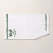 Nom de famille Lake House Forest Green Trees (Serviette à main)