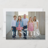 Nom de famille Modern Elegant Carte photo de vacan (Devant)