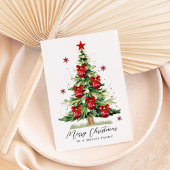 Nom de famille moderne Joyeux Noël Arbre Cartes