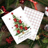 Nom de famille moderne Joyeux Noël Arbre Cartes