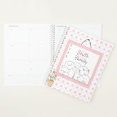 Nom de famille Monogramme 2025 Rose (Devant avec enveloppe)