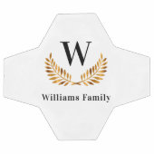 Nom de famille monogramme or noir (Plat)