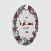 Nom de famille Noël Floral Fête Photo (devant)