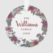 Nom de famille Noël Floral Fête Photo (devant)