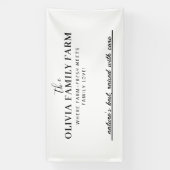 Nom de famille personnalisé avec bannière de ligne (Verticale)