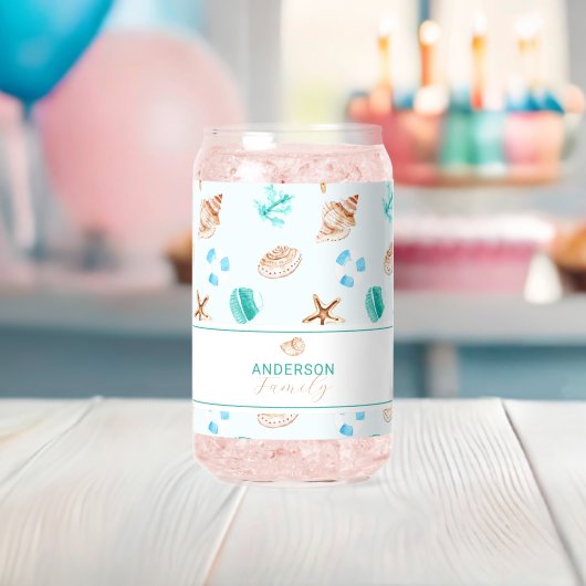 Nom de famille personnalisé Coquillages Côtiers de (Insitu (Baby Shower))