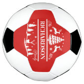 Nom de famille personnalisé de Noël rouge | Vacanc (Tourné)