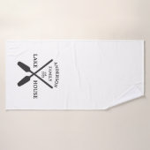 Nom de famille personnalisé Lake House (Serviette de bain)