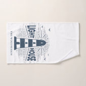 Nom de famille personnalisé Light House (Serviette à main)