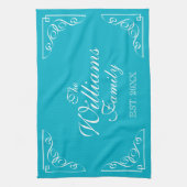 Nom de famille personnalisé serviette de cuisine é (Vertical)