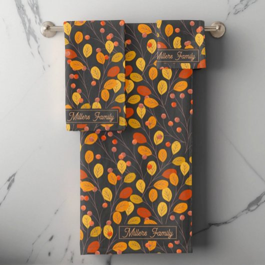 Nom de famille personnalisé Serviettes de bain ens
