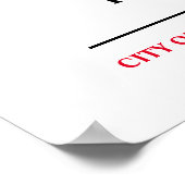 Nom de famille personnalisé Signe de rue Affiche m (Coin)