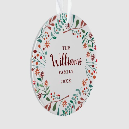 Nom de famille Photo Noël Fête Florale (devant)