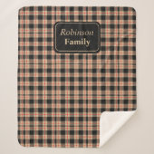 Nom de famille Plaid Sherpa Blanket (Devant)