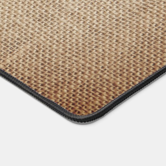 Nom de famille Première Rustique Burlap Image Cust (Coin)