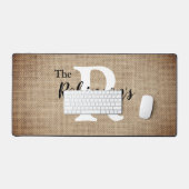 Nom de famille Première Rustique Burlap Image Cust (Clavier et souris)