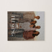 Nom de famille Puzzle photo personnalisé (Horizontal)