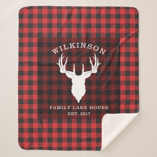 Nom de famille Red Buffalo Lumber Plaid Lake (Devant)