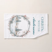 Nom de famille serviette personnalisée de Noël (Serviette à main)
