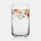 Nom de famille sur Red Gold Peonies Floral Drop (Verso)