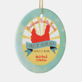 Nom de ferme personnalisé volaille ornement de Noë (Droite)