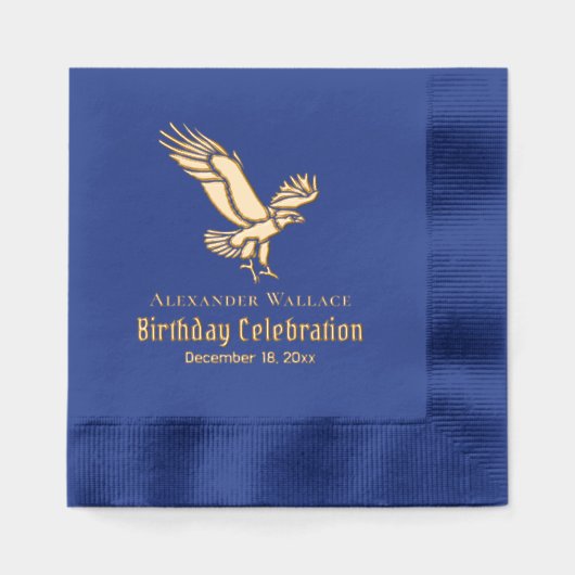 Nom de fête d'anniversaire de pygargue à tête blan (Recto)