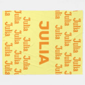 Nom de fille personnalisée en orange | Couverture (Devant (Horizontal))