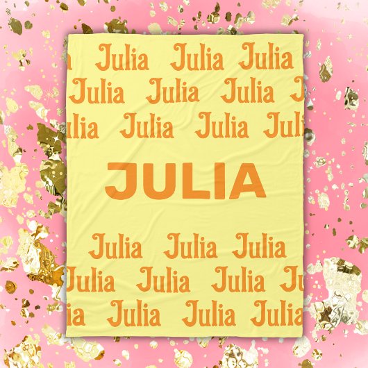 Nom de fille personnalisée en orange | Couverture