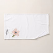 Nom de fleur aquarelle rose (Serviette à main)