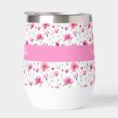 Nom de fleur sauvage aquarelle rose (Droite)