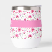 Nom de fleur sauvage aquarelle rose (Gauche)