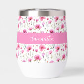 Nom de fleur sauvage aquarelle rose (Arrière)