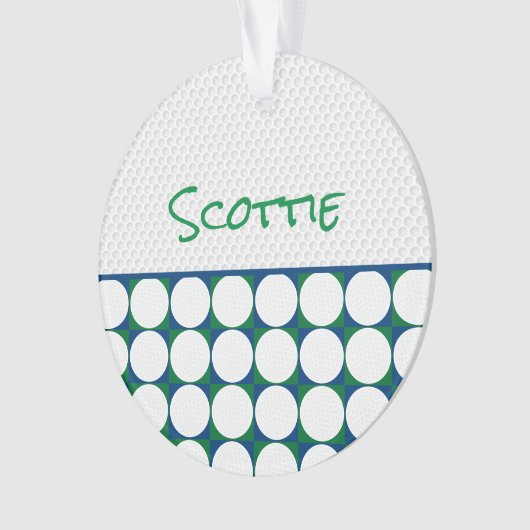 NOM De Golfeur Moderne Boules de Golf Bleu Vert Am (devant)