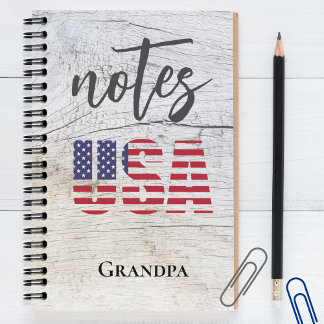Nom de grand-père, Drapeau patriotique USA Carnet 