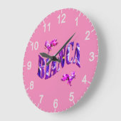 Nom de la bianca florale, horloge murale (Angle)