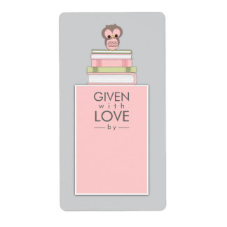 Nom de la botte sucrée Étiquette rose | Gris